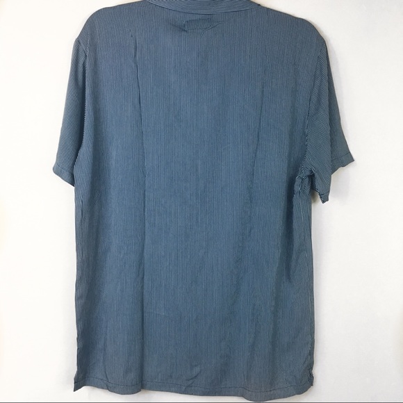 NWT Onia short sleeve stripe woven shirt medium - Picture 6 of 7